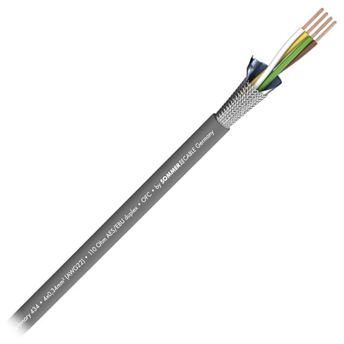 Sommer Cable DMX Binary 434 DMX512 OFC 4 x 0,34 mm² Digital 110ohm DMX AES/EBU Analog Kabel ab 1m+ Meterware - 540-0056 (1m, grau) von Sommer Cable