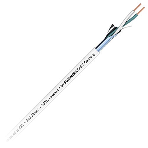 SOMMER CABLE 200-0400 Audiokabel 2 x 0.22mm² Weiß Meterware von Sommer Cable
