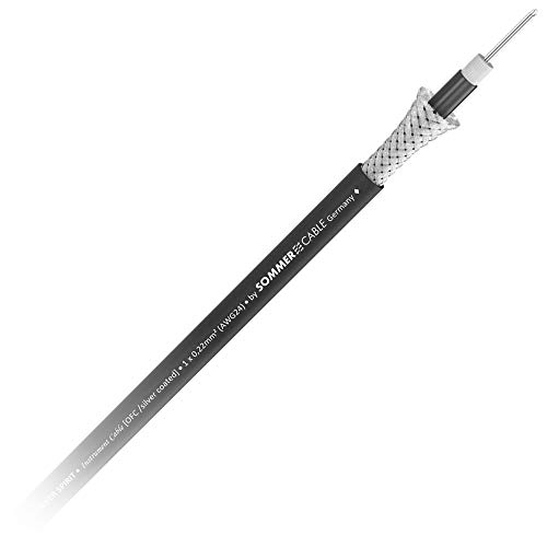 SOMMER CABLE versilbert SC-Silver Spirit 1 x 0,22 mm² Audio- Instrumentenkabel Ø 7,40 mm OFC geschirmt - 300-0011 (1m+) von Sommer Cable