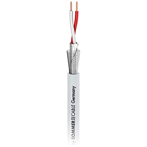 SOMMER CABLE SC GOBLIN OFC 2 x 0,14mm² geschirmt Mikrofon- Patchkabel Meterware (eisgrau) - 200-0356 von SommerCable