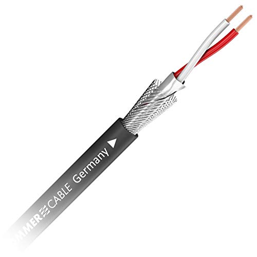 SOMMER CABLE SC GOBLIN OFC 2 x 0,14mm² geschirmt Mikrofonkabel Patchkabel Meterware (schwarz) - 200-0351 von SommerCable