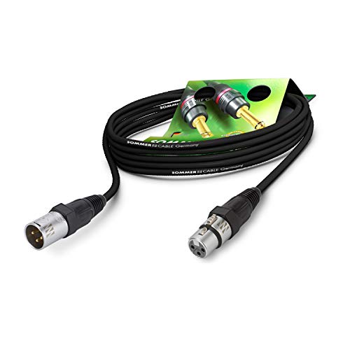 Sommer Cable 1m Mikrofonkabel SC-Galileo 238 schwarz 2x 0,38 mm² - XLR Stecker Velvet-Chrome m/w Neutrik - GA1B-0100-SW-SW von SommerCable
