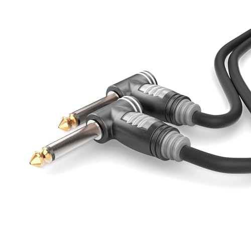 Sommer Cable Basic 15cm Patch- Instrumentkabel 2x 6,3mm Klinke 90° gewinkelte Stecker Mono 2-pol mit HICON Connectors 0,15m - HBA-6A-0015 von Sommer Cable