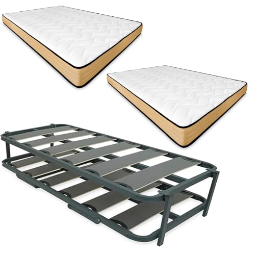 Somnia Descanso - Komplettes Bett mit 2 Matratzen Viscojunior + verstärktem Nistbett, 90 x 190 cm Somnia Descanso - Komplettes Bett mit 2 Matratzen Viscojunior + verstärktem Nistbett, 90 x 190 cm von Somnia Descanso