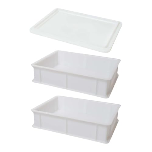 SomosTrade | Hefekiste Pizza und Brot | Behälter für Teig | Teigkasten | 30 x 40 x 10 cm | (2 Hefekisten + 1 Deckel) von SomosTrade