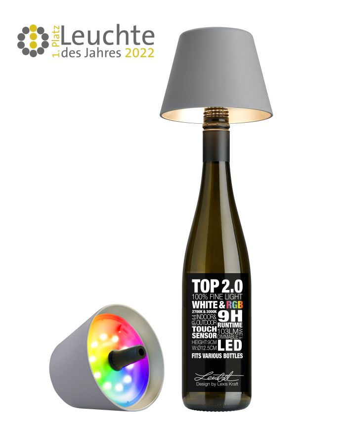 Sompex-Lighting TOP 2.0 GRAU H11CM D12,5CM RGB KUNSTST, 103lm 1,3W 2700-3000K Sompex-Lighting TOP 2.0 GRAU H11CM D12,5CM RGB KUNSTST, 103lm 1,3W 2700-3000K von Sompex-Lighting