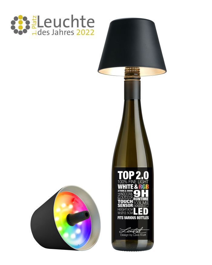 Sompex-Lighting TOP 2.0 SCHW H11CM D12,5CM RGB KUNSTST, 103lm 1,3W 2700-3000K Sompex-Lighting TOP 2.0 SCHW H11CM D12,5CM RGB KUNSTST, 103lm 1,3W 2700-3000K von Sompex-Lighting
