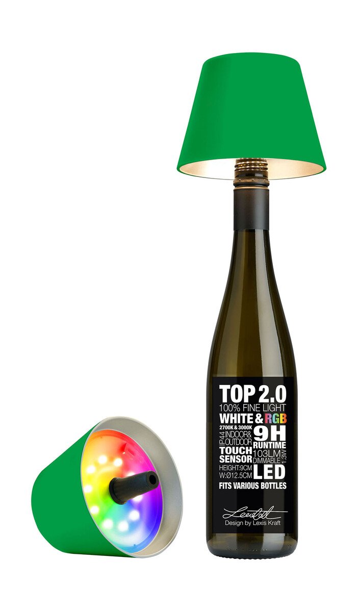 LED-Leuchte 11 cm 1,3 W Top 2.0 neongrün mit RGB-Farbwechsel von Sompex