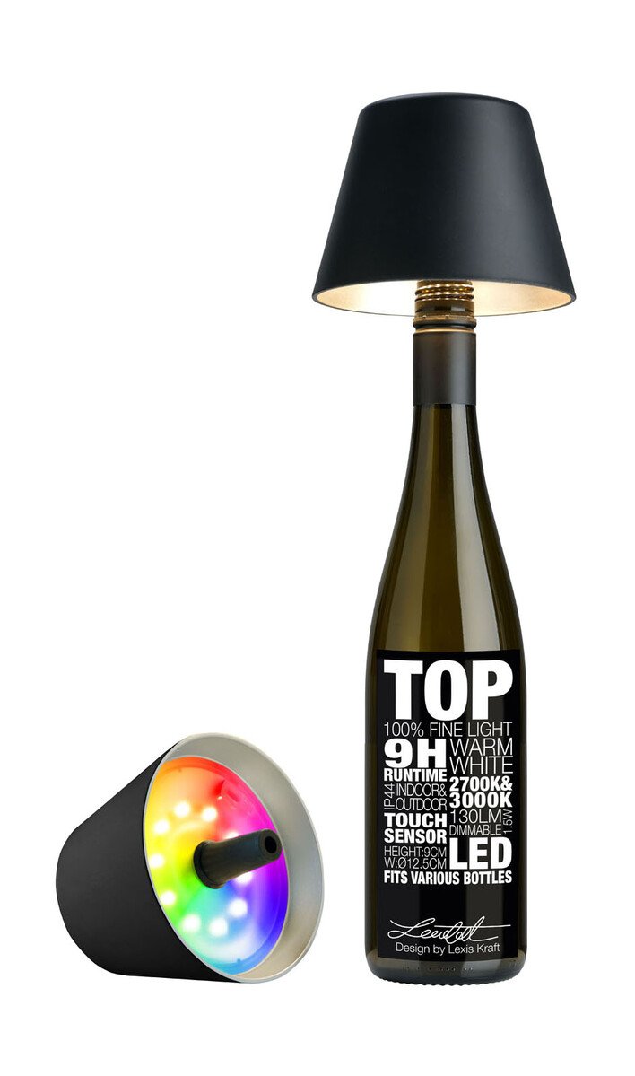 LED-Leuchte 11 cm 1,3 W Top 2.0 schwarz mit RGB-Farbwechsel von Sompex