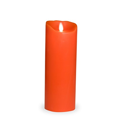 Sompex 35832 Flame Echtwachs LED Kerze, Fernbedienbar und integrierter Timer, rot, 8 x 23 cm von sompex