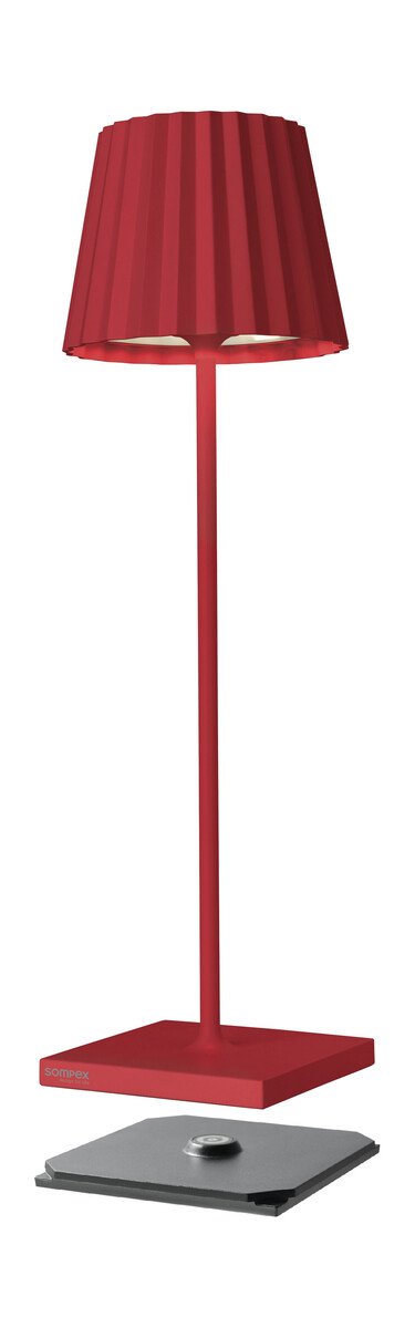 Sompex Akku-Tischleuchte 38 cm 2,4 W Troll 2.0 rot von Sompex