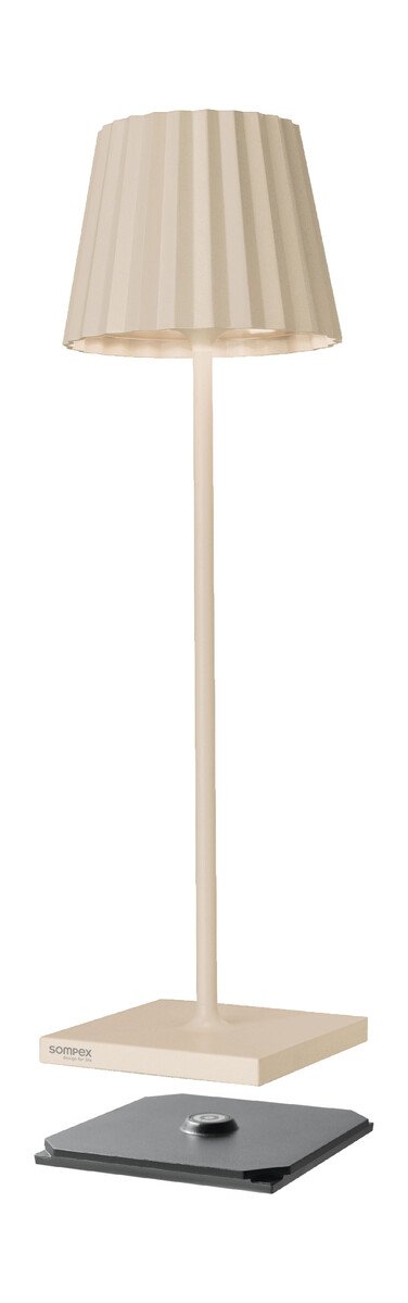 Sompex Akku-Tischleuchte 38 cm 2,4 W Troll 2.0 sand von Sompex