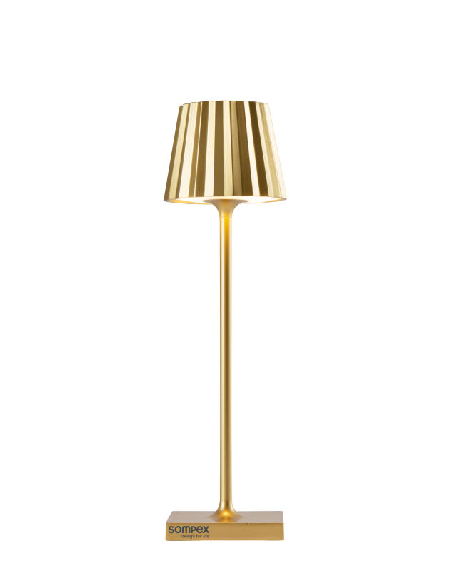Sompex Troll Nano Akku LED Tischleuchte Outdoorleuchte gold von Sompex