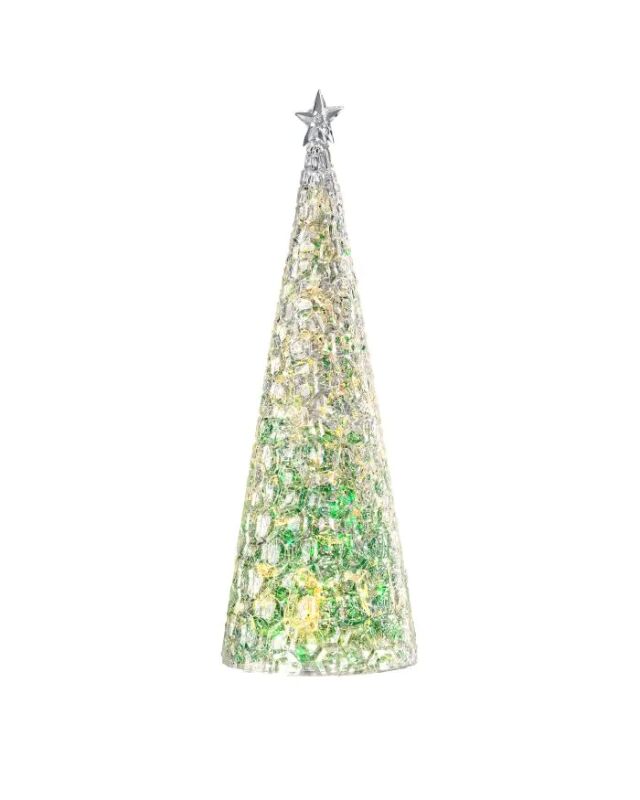 Sompex Weihnachtsbaum Tischleuchte Glamor grün Batteriebetrieben 44 cm von Sompex