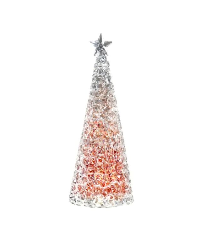 Sompex Weihnachtsbaum Tischleuchte Glamor rot Batteriebetrieben 44 cm von Sompex