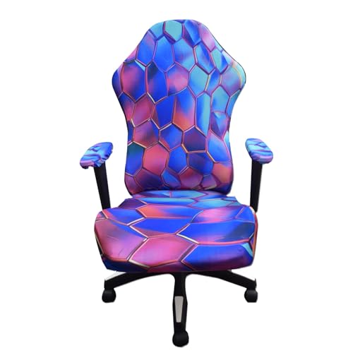 Schonbezüge für Gaming-Stuhl, bedruckter Stretch-Sitzbezug für Gaming-Stuhl mit Armlehnenbezug, Bezug für Büro-Schreibtisch-Computerstuhl(Style5) von Somsiwey