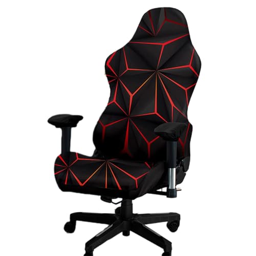 Somsiwey Gaming-Stuhlbezüge, Bedruckt, Stretch-Stuhlsitzbezüge, Computer-Stuhlbezug für Computer-Gamer-Stuhl(A) von Somsiwey