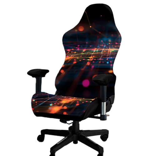 Somsiwey Gaming-Stuhlbezüge, Bedruckt, Stretch-Stuhlsitzbezüge, Computer-Stuhlbezug für Computer-Gamer-Stuhl(B) von Somsiwey