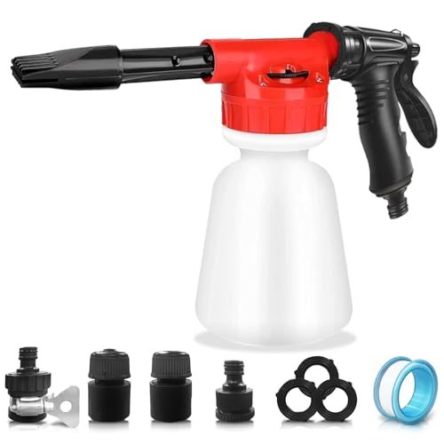 Sonpen Schaumsprüher Auto, 1000ml Einstellbar Schaumpistole Autowäsche, Großraum-Schaumlanze mit Anti-Leck-Band, 2 in 1 Schaumkanone für Waschen, GartenbewäSserung, Haustierdusche von SonPen
