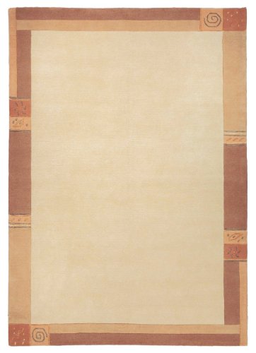 Sona-Lux Nepal Teppich handgeknüpft Vanilla Größe auswählen 90 x 160 cm von Sona-Lux
