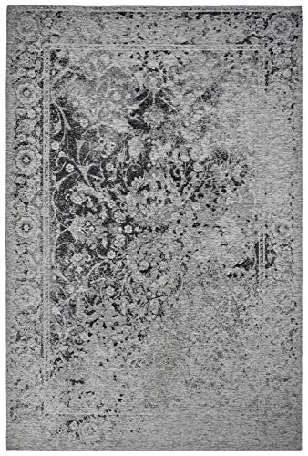 Sona-Lux Teppich Jaquard gewebt Vintage Look aufwändige Herstellung Fussbodenheizung geeignet Farbe Silber Grösse 120 x 170 cm von Sona-Lux