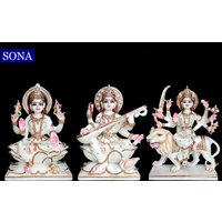 Marmor Durga Laxmi Saraswati Statue Idol Moorti Murti, Hand Geschnitzte Göttin Hindu Home Tempel Religiöse Idole von SonaExportsIN