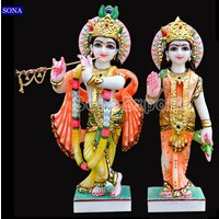 Marmor Radha Krishna Statue, 38 cm Weißer Statue Idol Skulptur, Hindu Gott Idol, Gottheit, Religiöse Idole Statuen von SonaExportsIN