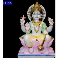 Marmor Vishnu Statue, Idol, Moorti, Visnu, Laxmi Narayan Satya Vitthal Rukmani von SonaExportsIN