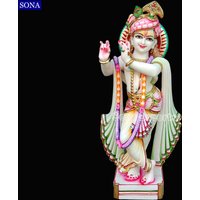 Weißer Marmor Krishna Statue Idole Für Hindu-Tempel, Lord Idole, Moorti, Gott Home Tempel von SonaExportsIN