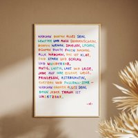 Mutmacher Poster Für Mädchen | Digital/Gedruckt Mit Rahmen Selbstwert Selbstliebe Spruch Affirmation Bunt Kind Geburt Taufe Kinderzimmer Mutmacher Poster Für Mädchen | Digital/Gedruckt Mit Rahmen Selbstwert Selbstliebe Spruch Affirmation Bunt Kind Geburt Taufe Kinderzimmer von SonadorDesign