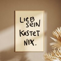Poster Liebsein | Digital/ Gedruckt Mit Rahmen Liebe Familie Typografie Spruch Geschenk Rosa Rot Frech Lustig Wohnzimmer Zuhause Wohnung Poster Liebsein | Digital/ Gedruckt Mit Rahmen Liebe Familie Typografie Spruch Geschenk Rosa Rot Frech Lustig Wohnzimmer Zuhause Wohnung von SonadorDesign