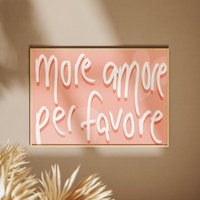 Poster More Amore | Digital/Gedruckt Mit Rahmen Rosa Rot Liebe Paar Geschenk Italienisch Wohnzimmer Schlafzimmer Gemeinsame Wohnung Poster More Amore | Digital/Gedruckt Mit Rahmen Rosa Rot Liebe Paar Geschenk Italienisch Wohnzimmer Schlafzimmer Gemeinsame Wohnung von SonadorDesign