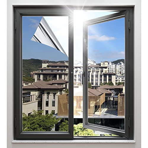 Fensterfolie Sichtschutz, Spiegelfolie Fenster, Sonnenschutzfolie, Reflektierende Fenstertönungsfolie Für Glasfenster, Fensterfolie Blickdicht, Uv-Block Fensterfolie,WxH-140x120cm(55 * 47in) von Sonakia