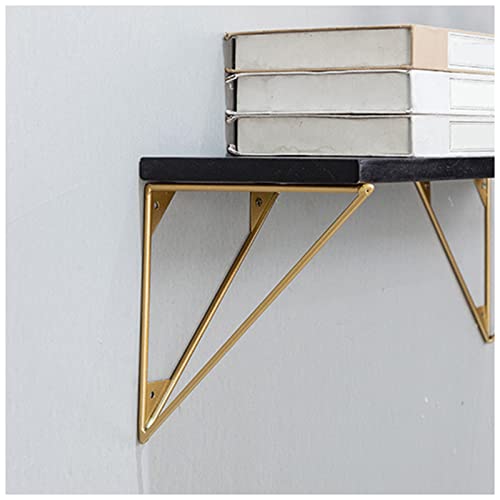 Regalträger Schwimmend, Wandmontierter Regalhalterungen, Schwerlast-regalwinkel, 90-Grad-dreieck-regalkonsole, 1 Satz Mit 2 Regal Unterstützung, Maximale Tragfähigkeit 60 Kg,Gold-20cm/7.9in von Sonakia