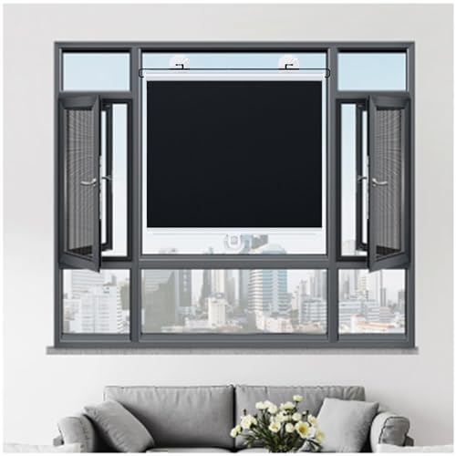 Saugnapf-rollos, 99% Verdunkelungs-rollos, Fenster Rollo Dachfenster, Thermorollos, Fenstervorhänge, Jalousien, Sonnenschutz-rollos Ohne Bohren,Black-55x200cm/22 * 79in Saugnapf-rollos, 99% Verdunkelungs-rollos, Fenster Rollo Dachfenster, Thermorollos, Fenstervorhänge, Jalousien, Sonnenschutz-rollos Ohne Bohren,Black-55x200cm/22 * 79in von Sonakia