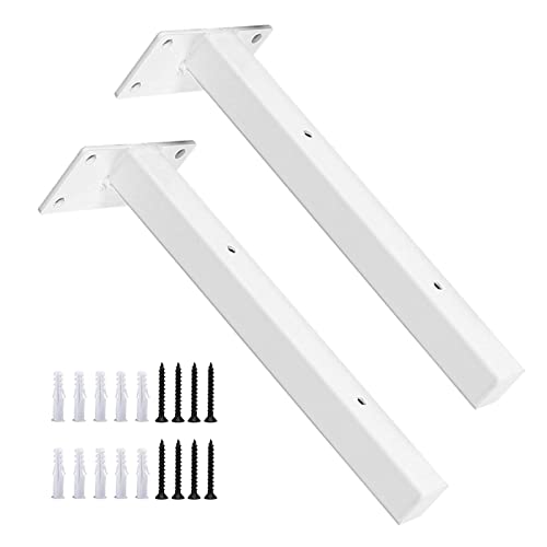 Sonakia 2X Regalhalterungen Schwarz, 15/20/25 cm Schwerlast Regalträger, Industrie Regalhalterung, Retro-wandkonsole, Schwebende Regal Unterstützung, Versteckte Regalwinkel,White-20cm/7.9in von Sonakia