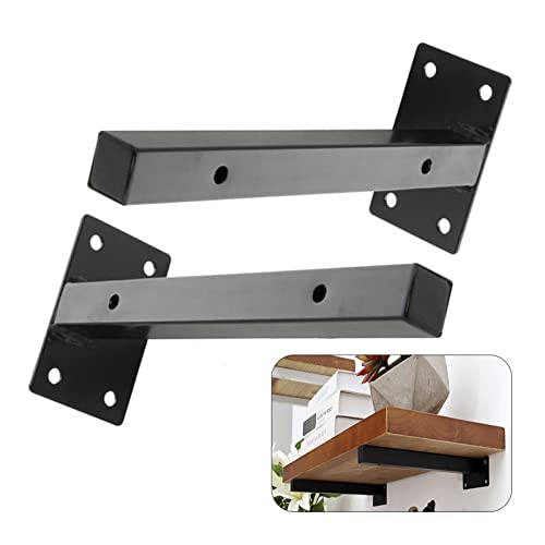 Sonakia Regalhalterung, Metall Regalträger, Schwerlast Regalwinkel, Retro Industrie Regal Unterstützung, Wandkonsole, Schwimmende Regalhalterungen, 15 cm / 5,9 Zoll, 2 Stück,Black-20cm/7.9in von Sonakia