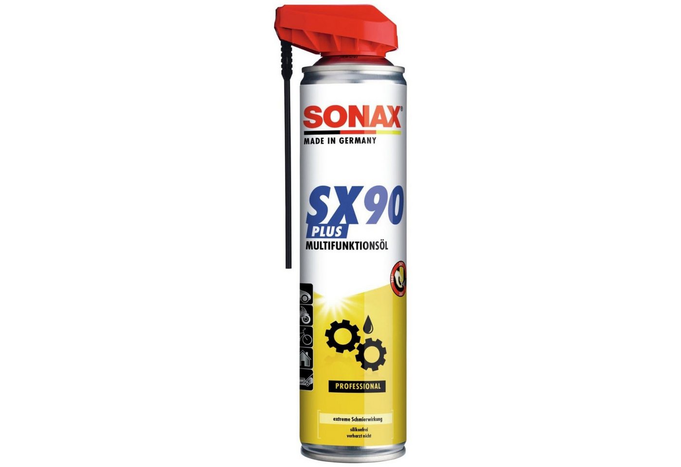 Sonax Multifunktionsöl SX90 Plus Multifunktionsöl Easy-Spray 400ml Spray, 400 ml, (1x Spray-Dose), Rostlöser Schmiermittel Pflegeöl Öl Multi-Öl Kettenspray Spray-Dose von Sonax