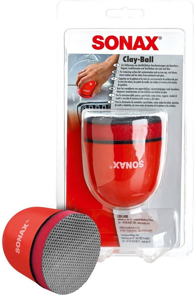 Sonax Polierschwamm Sonax Reinigungsschwamm Clay-Ball, für Lack- und Glasoberflächen, (1 St) von Sonax