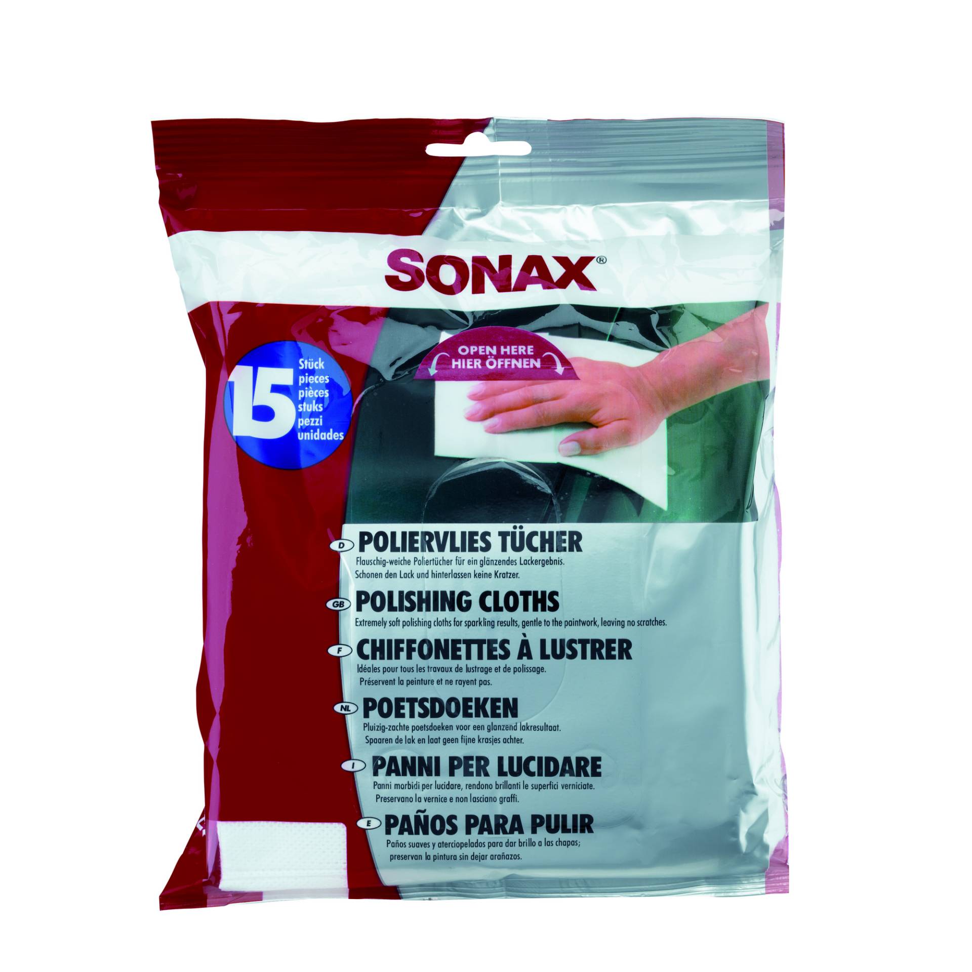 Sonax Poliervlies Tücher 15 Stück Sonax Poliervlies Tücher 15 Stück von Sonax