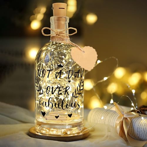 Flaschenlicht Flaschenpost Geschenk Glückslicht Dekorative Flasche Geburtstag Deko Geldgeschenk Geburtstag für Frau Mann Schwester Geschenk von Sondeng