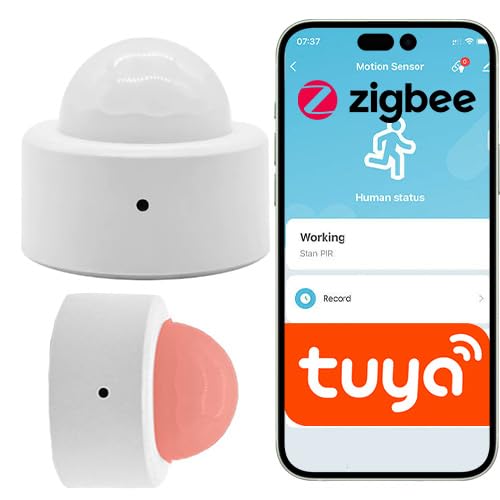Sone Smart One Bewegungssensor Smart Zigbee PIR Indoor. Zigbee Hub Erforderlich. Smart Life/Tuya App kompatibel mit Alexa/Google Home von Sone Smart One