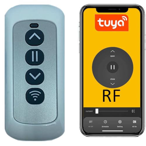 Sone Smart One – RF Fernbedienung 2.4GHz für Rollladensteuerung – 4 Tasten (Auf, Stop, Ab, RF), kompatibel mit Modulen mit RF-Anschluss, batteriebetrieben (A23) von Sone Smart One