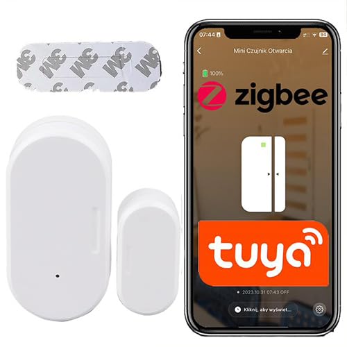 Sone Smart One Zigbee Fensterkontakt Türsensor Smart Home – Mini Tür- & Fenstersensor – Zigbee Türsensor kompatibel mit Tuya Smart Life – CR2032 Batterie – WLAN Benachrichtigung – Alexa fähig von Sone Smart One