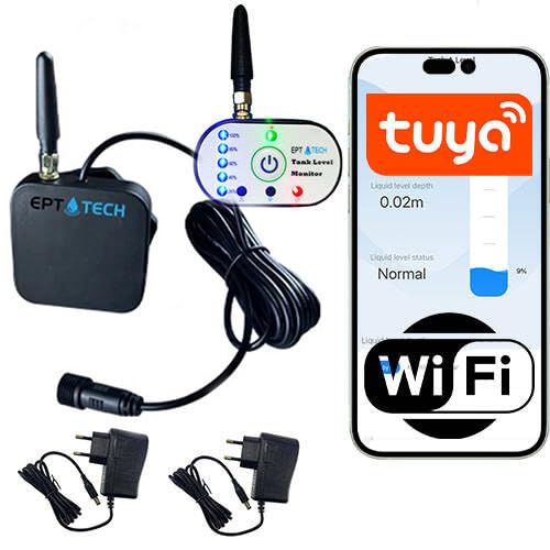Sone Smart One WLAN Ultraschallsensor mit Signalverstärker – Flüssigkeitsstand messen, 150 m Reichweite, IP67, Tuya/Smart Life App, Push-Alarm, % & m Anzeige, 10–290 cm, 230V Netzteil von Sone Smart One