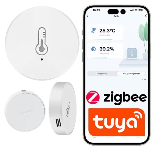 Sone Smart One ZigBee Temperatur- & Feuchtigkeitssensor – Mini 40×13 mm, für Tuya (ZigBee-Gateway erforderlich) & Home Assistant (Zigbee2MQTT), CR2450 Batterie (nicht enthalten) von Sone Smart One