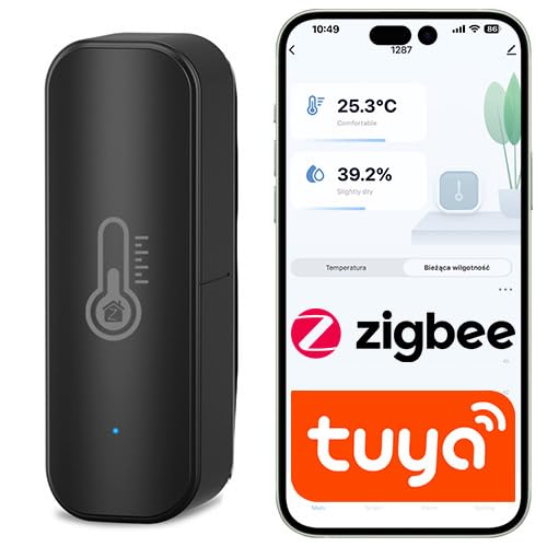 Sone Smart One intelligenter ZigBee Thermometer & Hygrometer – kompatibel mit Tuya/Smart Life – für Home Assistant (Zigbee2MQTT) –batteriebetrieben (2×AAA, nicht enthalten) ZigBee-Gateway erforderlich von Sone Smart One