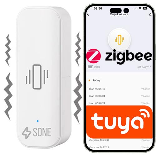 Sone Smart One ZigBee Vibrationssensor Tuya kompatibel – drahtloser Erschütterungssensor mit Push-Benachrichtigungen und App-Steuerung Sone Smart One ZigBee Vibrationssensor Tuya kompatibel – drahtloser Erschütterungssensor mit Push-Benachrichtigungen und App-Steuerung von Sone Smart One