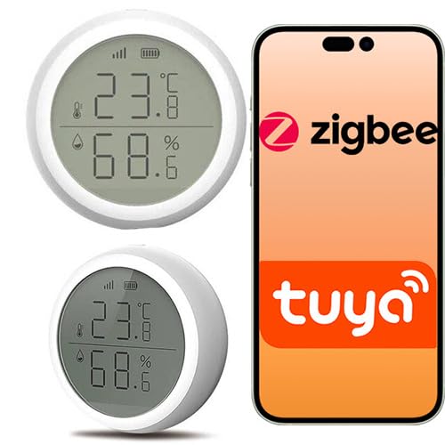 Sone Smart One Zigbee Thermometer Hygrometer, Tuya Smart Life App, Raumklima-Monitor, Datenlogger (XSLX), LCD von Sone Smart One