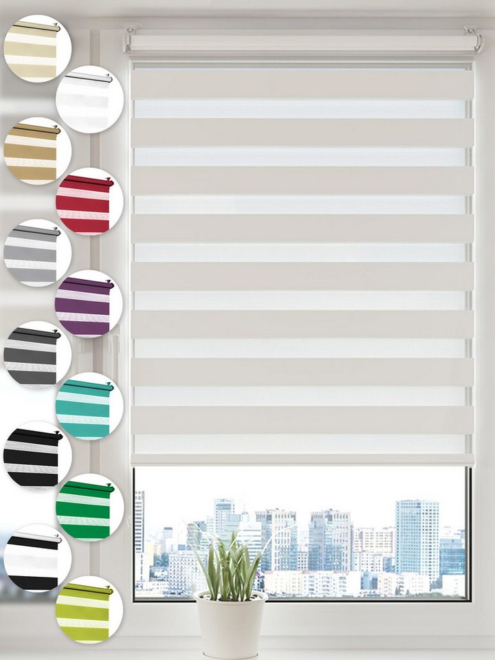 Doppelrollo Klemmfix ohne Bohren Rollos für Fenster und Tür Seitenzugrollo, Sonello, blickdicht, ohne Bohren, freihängend, Klemmfix, 30cm x 100cm Weiß Duo Rollo, Lichtschutz, Jalousie mit Klemmträger Doppelrollo Klemmfix ohne Bohren Rollos für Fenster und Tür Seitenzugrollo, Sonello, blickdicht, ohne Bohren, freihängend, Klemmfix, 30cm x 100cm Weiß Duo Rollo, Lichtschutz, Jalousie mit Klemmträger von Sonello